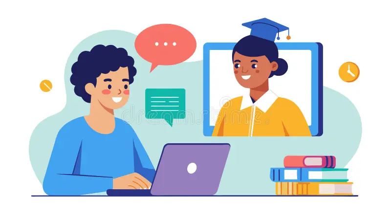 Mentor helping a student